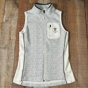 Sunice Vancouver 2010 Winter Olympics Vest Women’s Small White/Gray Zip Pockets